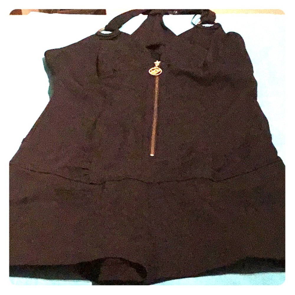 Black  mini romper